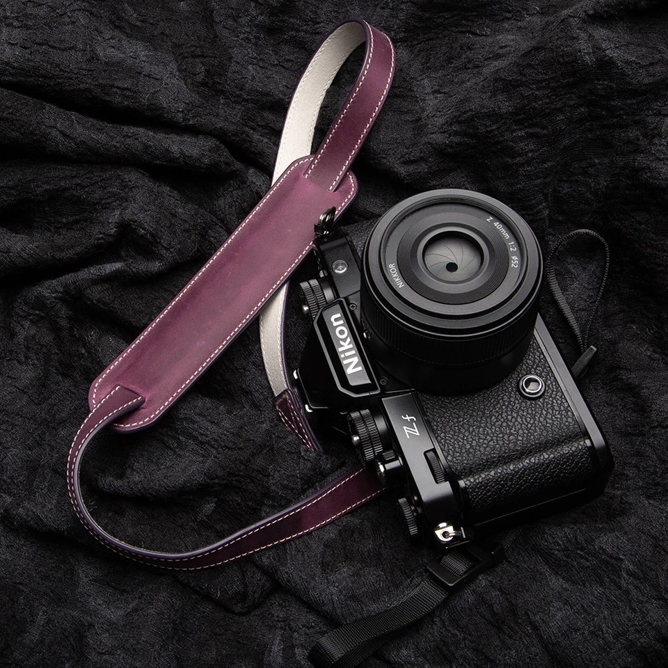 Correa de hombro ajustable de cuero genuino para el cuello de la cámara para Canon Nikon Sony etc. Foto 2 de 4