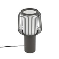 Tischleuchte Grau E27 33,5 Cm Schlafzimmer Blendarm Modern Tischlampe Wohnzimmer