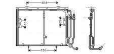 AVA QUALITY COOLING MSA5245 condenser, air conditioning for Mercedes-Benz