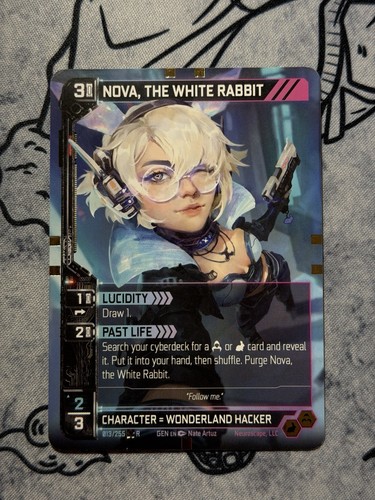 Neuroscape TCG Genesis Kickstarter - Nova The White Rabbit 013/255 Rare ...