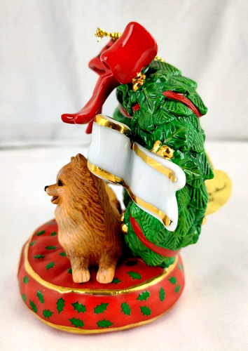 Danbury Mint 2006 Pomeranian - Christmas Joy Wreath Annual Ornament w/ Box & Tag - Bild 3 von 10