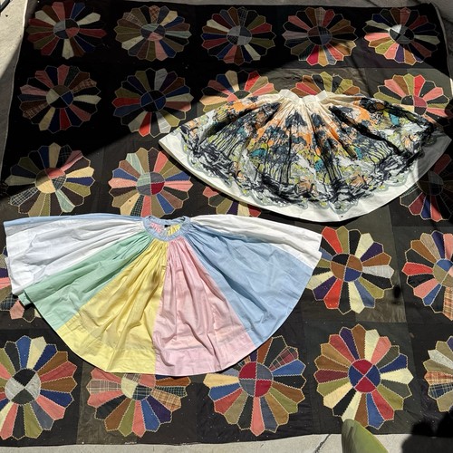 Vintage 1950s Novelty Print Skirts Bundle Full Skirt 