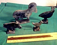4 Piece Vintage Metallic Animal Silhouette Targets Small Knock-Overs Daisy BB?