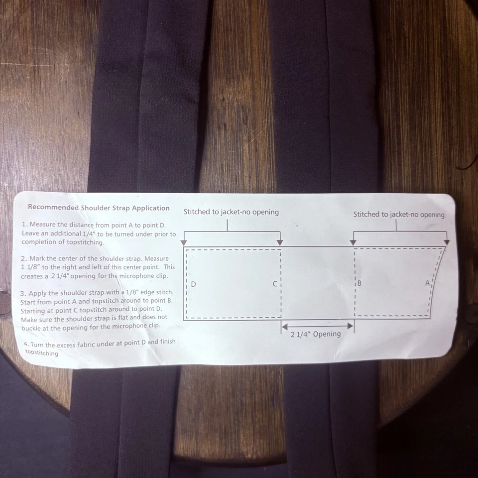 Sew-In Shoulder Straps For Jacket - Image 3 of 4