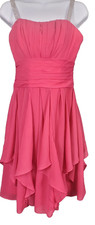Pink Bridesmaid Dress Size 4 Chiffon Cocktail Party By David's Bridal