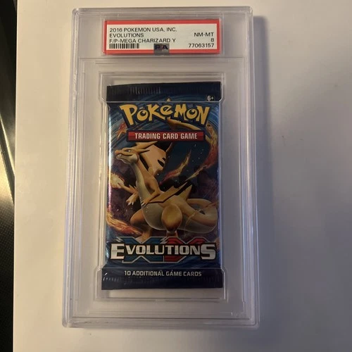 2016 Pokémon USA, INC. Evolutions F/P-Meg Charizard Y PSA 8