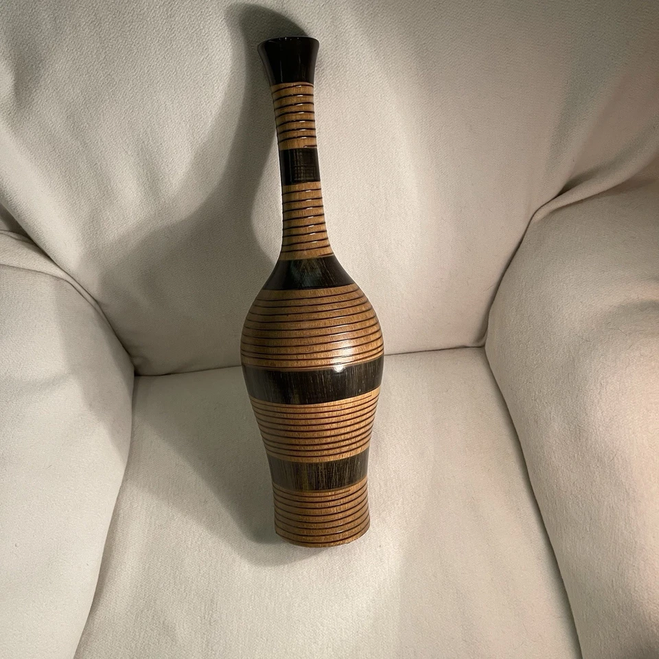 "Florero grande de cerámica natural terrosa con textura decoración de habitación con acento decorativo 19""" Foto 3 de 4