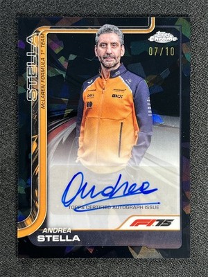 2025 Topps Chrome Formula 1 F1 Andrea Stella #CAC-STE Black Autograph Auto /10