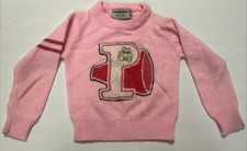 Calamity Jane Miss Piggy Cheerleader Sweater Child Sz Small Pink 1982