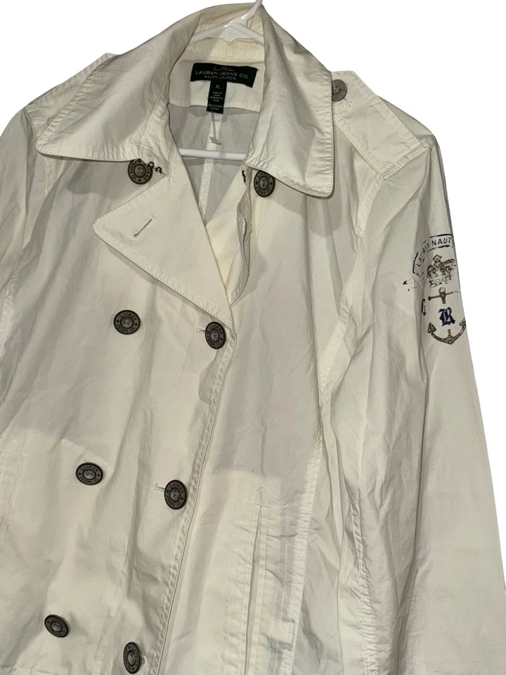 Chaqueta Náutica Ralph Lauren Mujer Talla XL Blanco Chaquetón Corona Ancla Foto 2 de 4