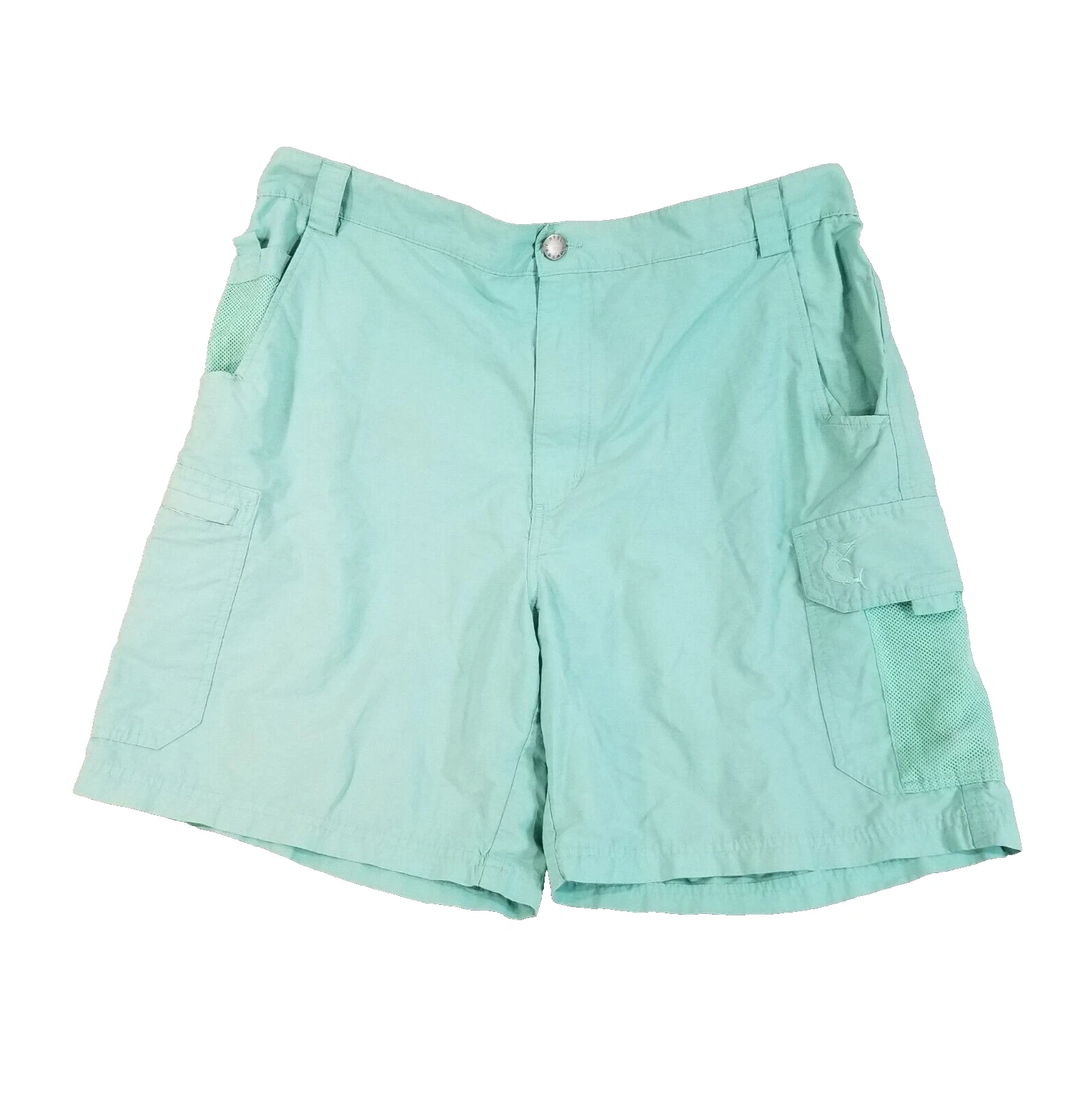 Reel Legends cargo hiking shorts men's large green comfort waist outdoor fishing