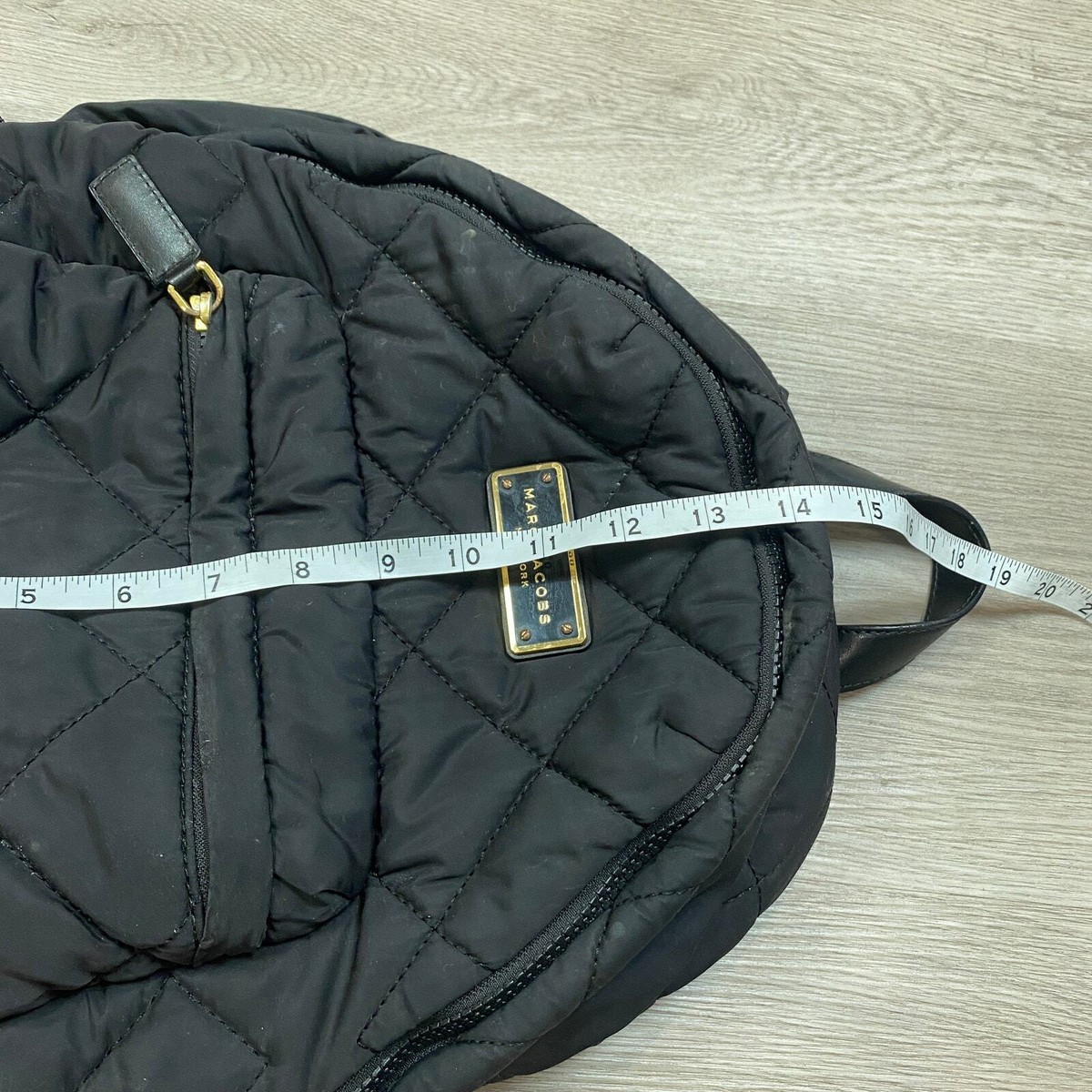 Marc Jacobs Quilted Backpack Daypack Purse Preppy Marc Jacobs Preppy Quilted Nylon Backpack in Black M0011321  main image 3