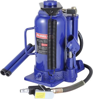 5/12/20/22/32T Hydraulic Pneumatic Bottle Jack Air Repair W/ Manual Hand Pump