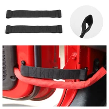 2x Car Door Limiting Straps Bandage Rope for Jeep Wrangler TJ JK 1997-2017 Black