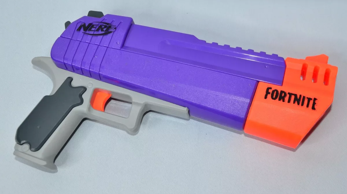 NERF Fortnite HC-E Hand Cannon Desert Eagle Purple Pistol Blaster