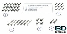 1965-1966 Mustang Coupe Interior Trim 40-piece Screw Set 1965-1966 Mustang Coupe Interior Trim 40-piece Screw Set