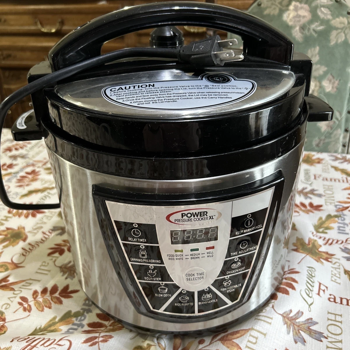 Power Pressure Cooker XL 6 Quart Model PPC770 Silver Black Stainless Steel  Works