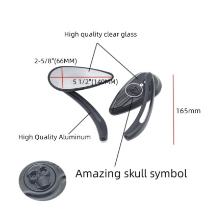Chrome Skull Teardrop Rearview Side Mirrors for Nigeria | Ubuy