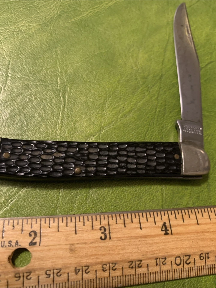 Antique WINCHESTER Toothpick Pocket Knife 1919-42 Jigged Bone Black Nice Knife-2 - Image 4 of 4