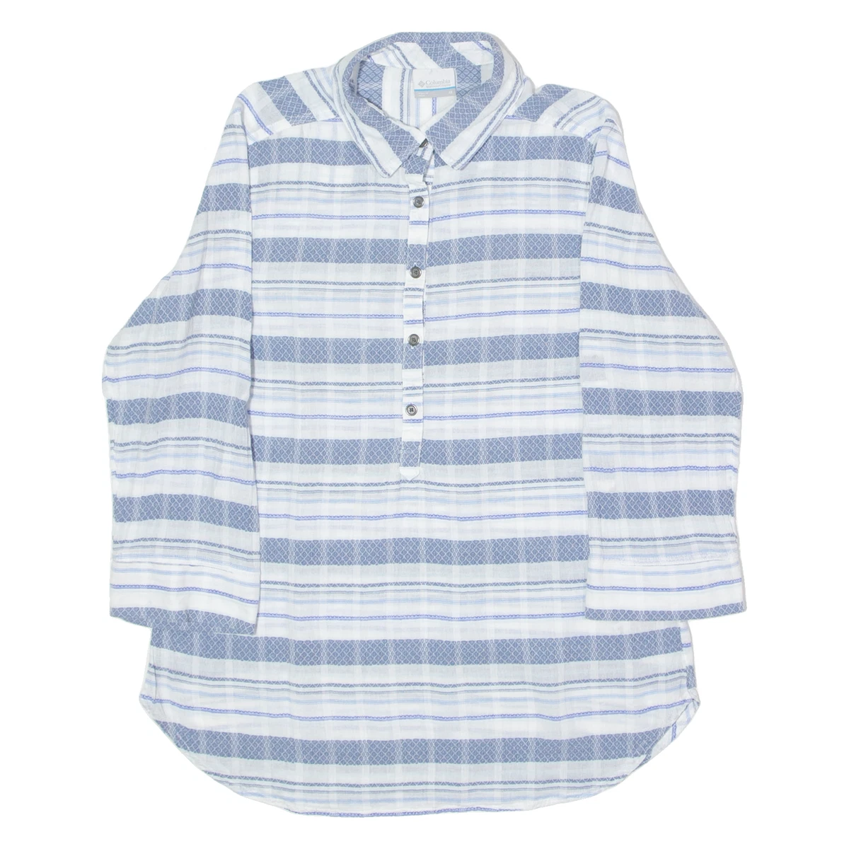 Chemise Columbia Sportswear PFG boutonnée devant bleu clair manches