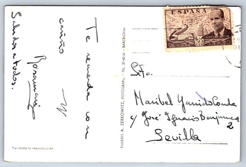 Postcard International RPPC Spain Plaza de Espana - Picture 2 of 2