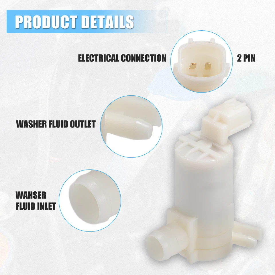 Packof 1 for Nissan 350Z 2003-2009 No.28920-AR000 Windshield Washer Motor Pump - Изображение 3 из 4