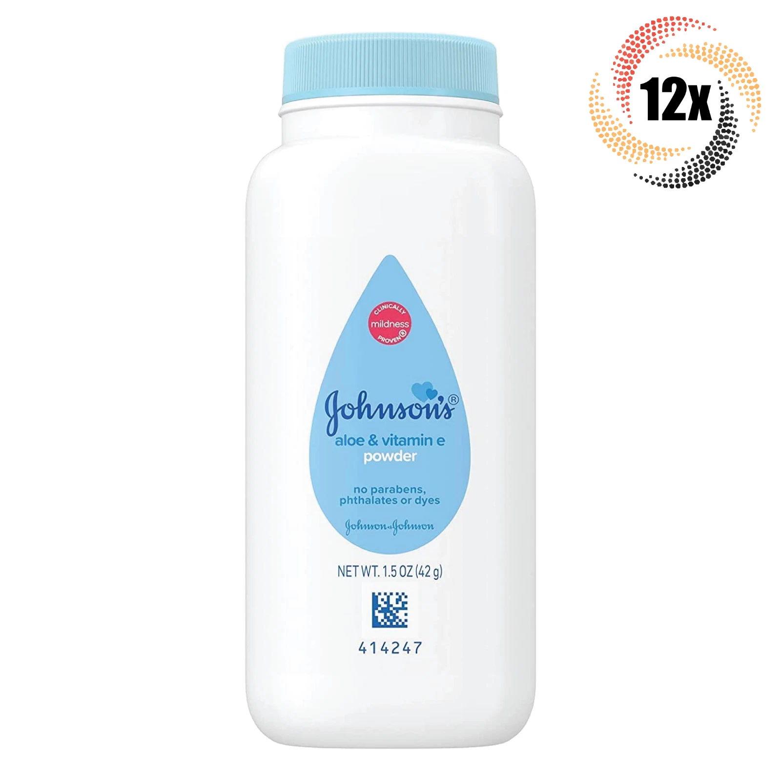 12x Pack Johnson's Aloe & Vitamin E Baby Powder | 1.5oz | Fast Shipping