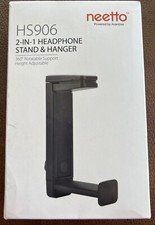NEETTO HS906 Headphone Stand  Hanger 2 in 1, above  under Desk Gaming Headset
