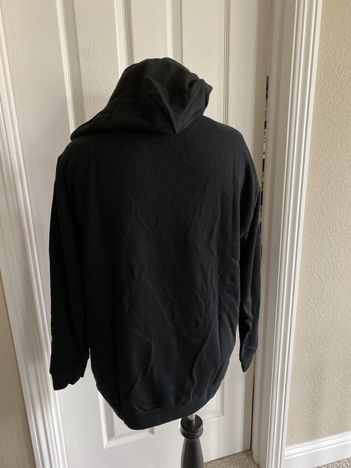 UNDERCOVER MAGLIONE Victoria’s Secret ROSA CAMPUS con cappuccio maglione logo nero oversize piccolo