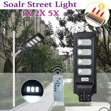 600W LED Solar Street Lights Cool White Remote Control Road Light Garden Light