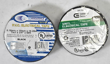 Lot of 2 Assorted Brands Electrical Tape Vinyl PVC Black Rolls 3/4" x 60'