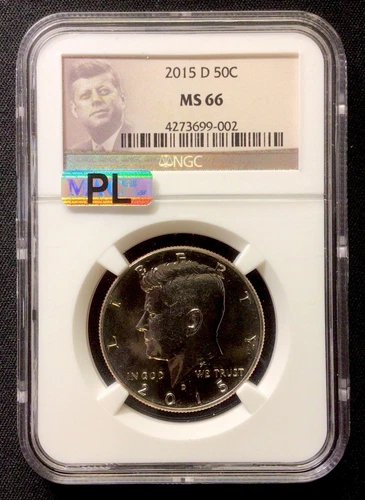 2015 D Kennedy Half Dollar NGC MS 66! ENN Coins