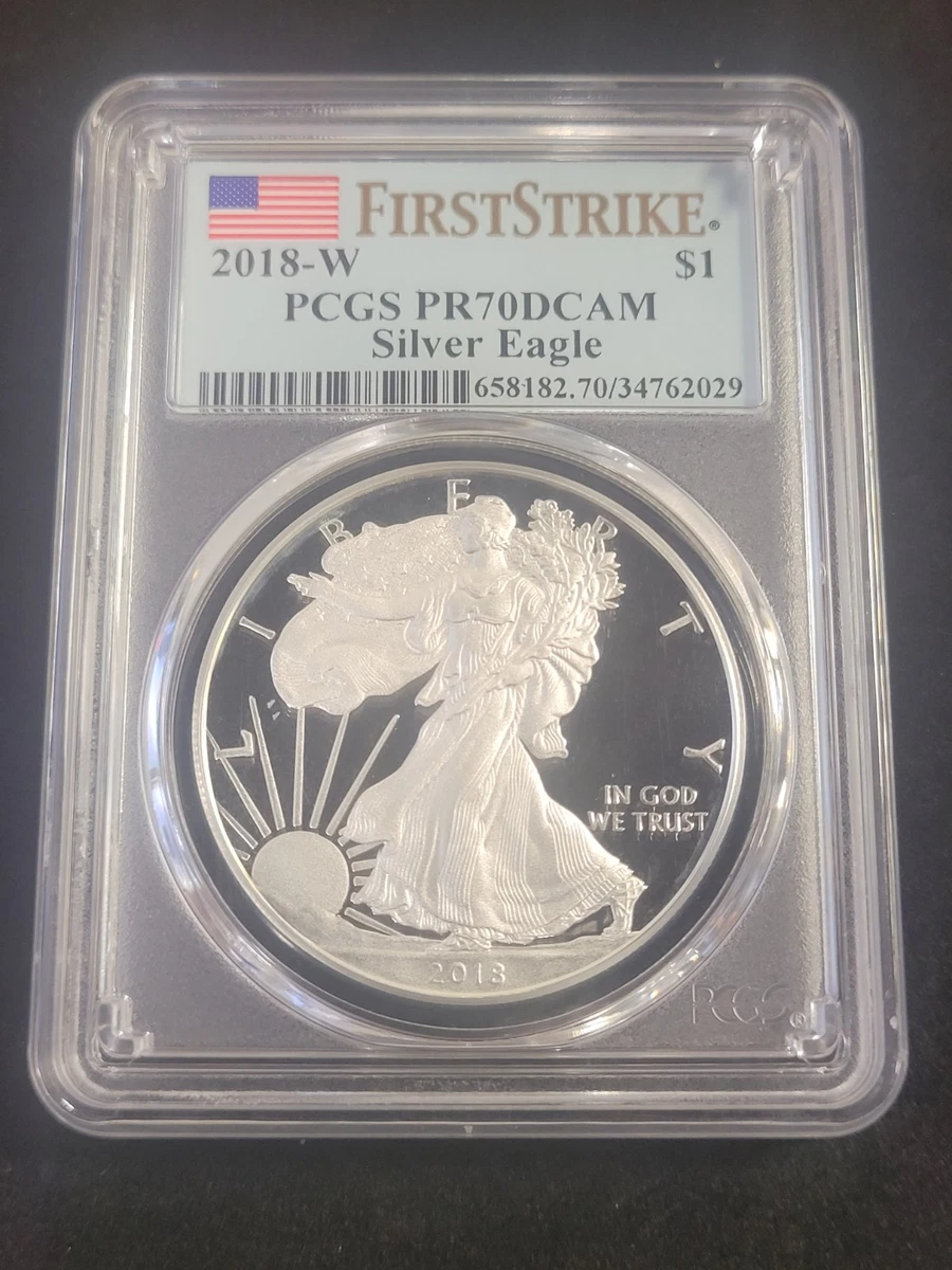 25+ American Eagle PR 70 Graded Silver Bullion Coins 2018 for sale
