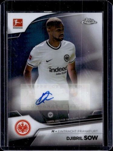 2022-23 Topps Chrome Bundesliga Djibril Sow Auto Prism Refractor #/165 Frankfurt