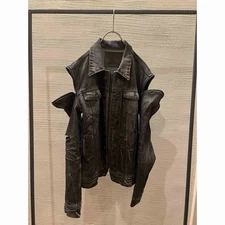 00s Archive Buffalo Bobs Denim Jacket Japan Zip Off Sleeve Y2K Grunge Size 2