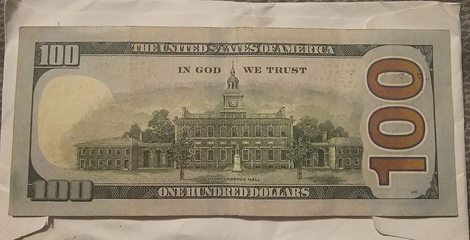 $100 Bill 2013 Birthday Note Jan 25, 1968 MB25011968J One Hundred Dollar US Bank - Image 3 of 4