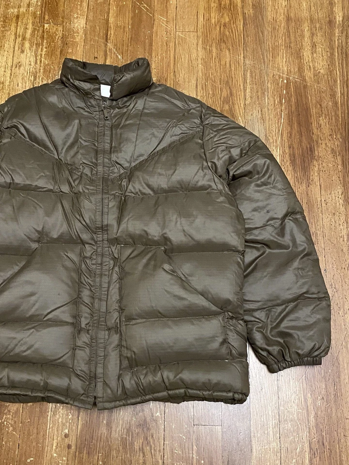 Chaqueta acolchada marrón grande vintage años 70 80 Sears Outerwear Goosedown para mujer EE. UU. Foto 3 de 4