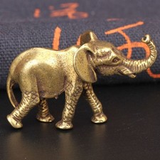 Brass Elephant Animal Statue Small Sculpture ...