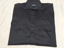 Stefano Ricci Black Button-up L/S Luxury Dress Shirt SZ 14.5 Made ITALY