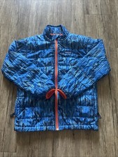 Patagonia Nano Puff Jacket Boys M 10 Kids Quilt Blue Orange