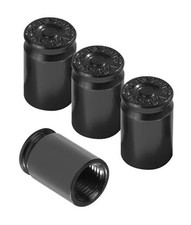 4PCS Valve Stem Caps,Car Accessories Aluminum Alloy Tire Valve Stem Black