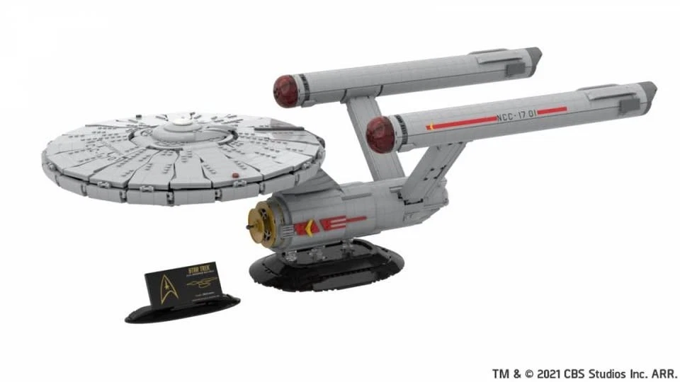 Bluebrixx Pro Star Trek USS Enterprise - UPGRADED Kit - 3021 Pcs, Retired, NIB - Image 3 of 4