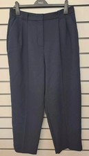 EX M S ENGLAND COLLECTION LADIES NAVY TROUSERS SHORT 27" NEW SIZE 12 ref 148