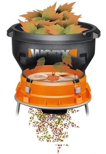WG430 Worx 13 Amp Foldable Bladeless Electric Leaf Mulcher-OB