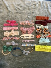 Lot Of 20 Baby Girl Toddler Headbands Head Wrap Bow Hair Accessories
