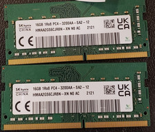 Tested Working 2x16GB 1RX8 SK Hynix  PC4-3200AA HMAA2GS6CJR8N - XN DDR4 SODIMM