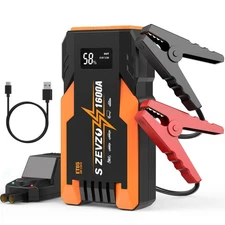 S ZEVZO ET05 Jump Starter 1600A Portable Car Jump Starter Battery Pack for Up...