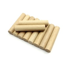 Oakcrafts - Premium Quality European Oak Dowel 100mm Long (20mm - Pack of 10)