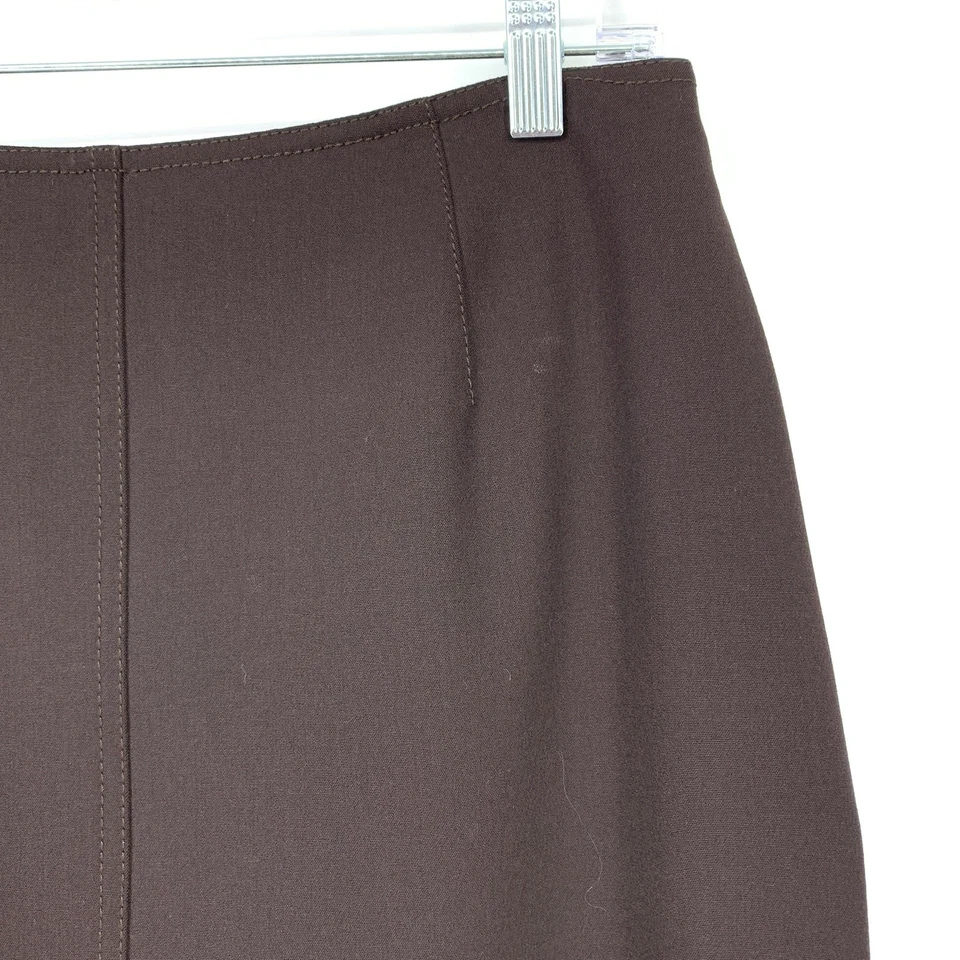Piazza Sempione Skirt Women's Size 46 US 10 Straight & Pencil Wool Blend Brown - Image 3 of 4