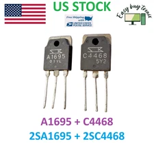 1Pair 2SA1695 A1695 2SC4468 C4468 Power Bipolar Transistors Audio PNP NPN 10A